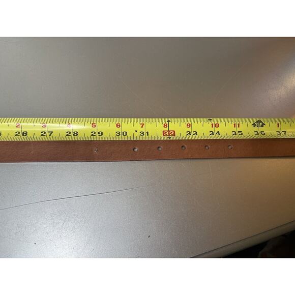 Aritzia Wilfred Free Western Belt Leather Belt Brown Silver Hardware Medium - Picture 6 of 6